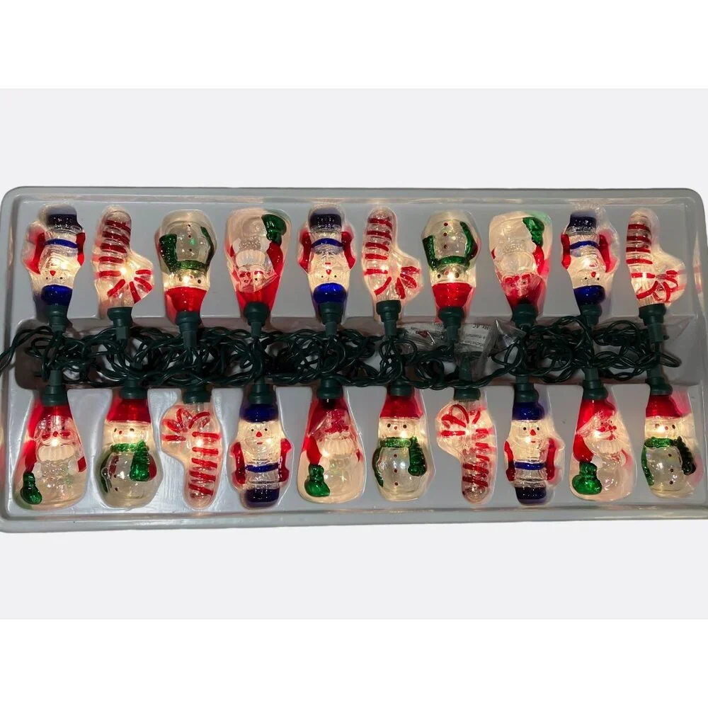 Christmas Indoor String Lights With Santa and Candy Cane Figures J.Hofert Co